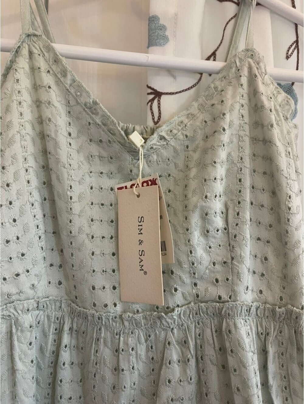New with Tags | Sim & Sam | S | Sage Eyelet Tiered Sundress